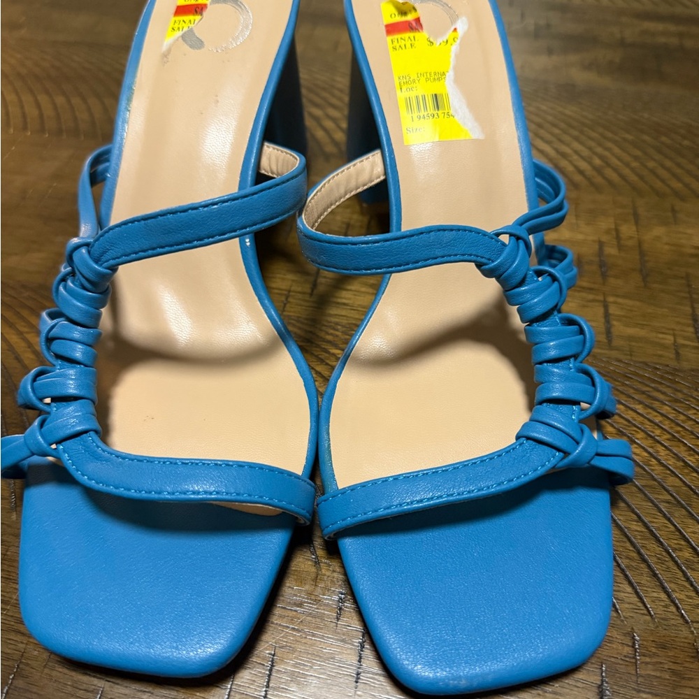 Elegant Blue Strappy Heels